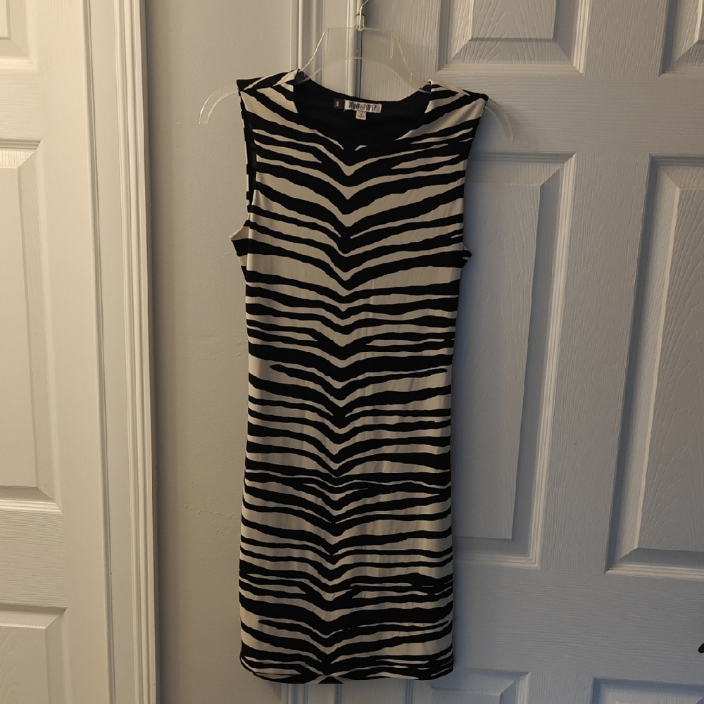 Zebra Print Sleeveless Dress